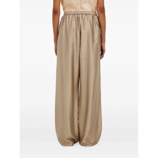  살바토레 페라가모 스트레이트 팬츠 페라가모 자카드 실크 트윌 팬츠 (뉴트럴 컬러) - SALVATORE FERRAGAMO