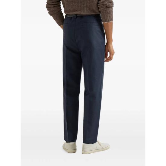  브루넬로 쿠치넬리 스트레이트 팬츠 Brunello Cucinelli 팬츠 네이비 블루 - BRUNELLO CUCINELLI