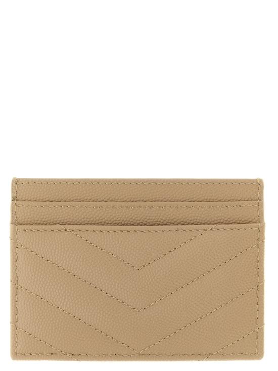 26FW 생로랑 카산드라 마틀라세 카드 케이스 423291BOW012721 Beige - SAINT LAURENT