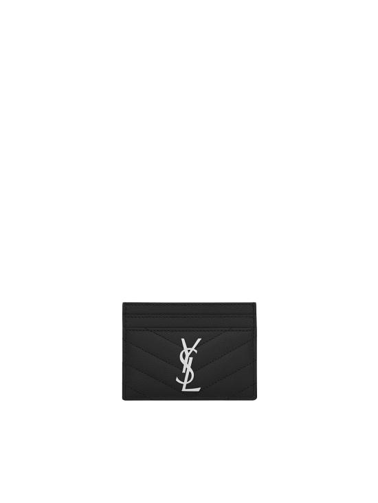 26SS 생로랑 카산드라 마틀라세 카드 케이스 423291 BOW021000 BLACK - SAINT LAURENT