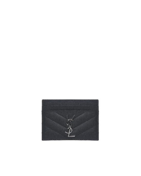 26SS 생로랑 카산드라 마틀라세 카드 케이스 423291 BOW021000 BLACK
