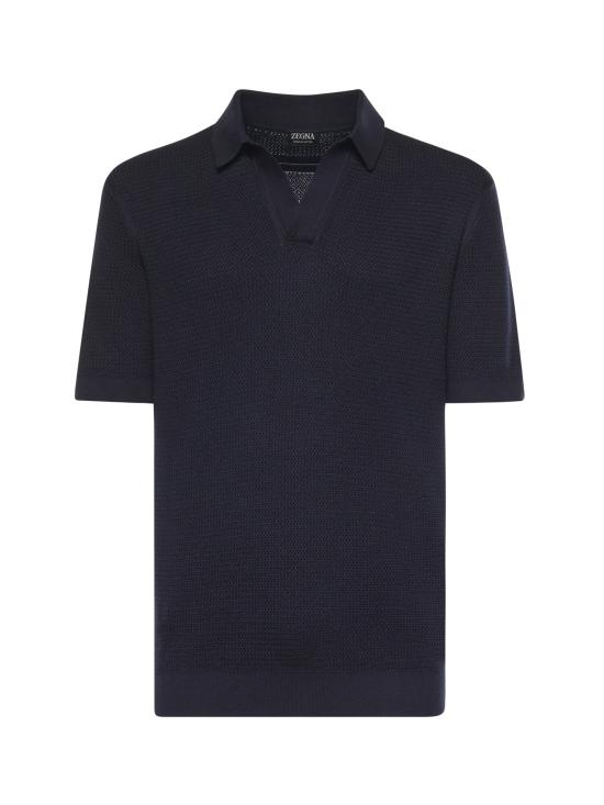 26SS 에르메네질도제냐 폴로 티셔츠 UHC26A3 C31412 Blue navy