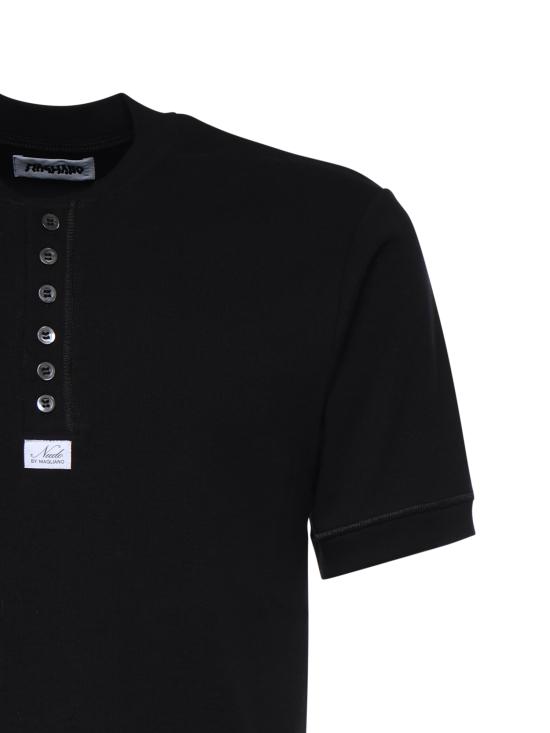 26SS 마리아노 폴로 티셔츠 MGSS26TT01876 6069 Black - MAGLIANO