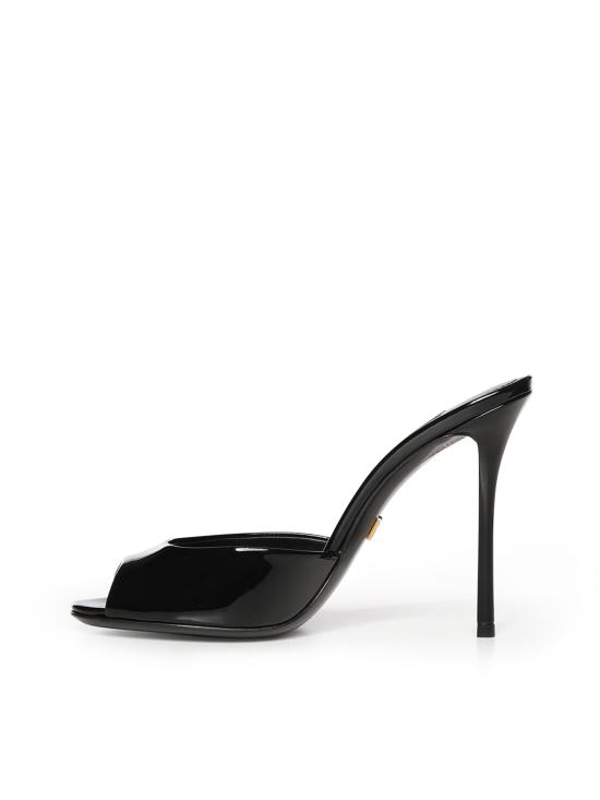 26SS 돌체앤가바나 KEIRA 페이턴트 레더 뮬 CR2011 A147180999 BLACK - DOLCE & GABBANA