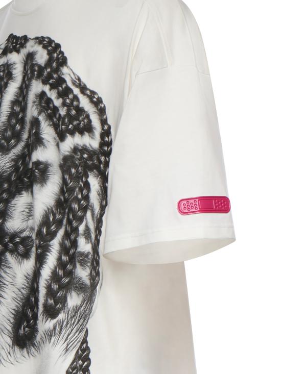 26SS 피디에프 반팔 티셔츠 DFM54029TJ110BRAID BRAID BRAID WHITE - PDF