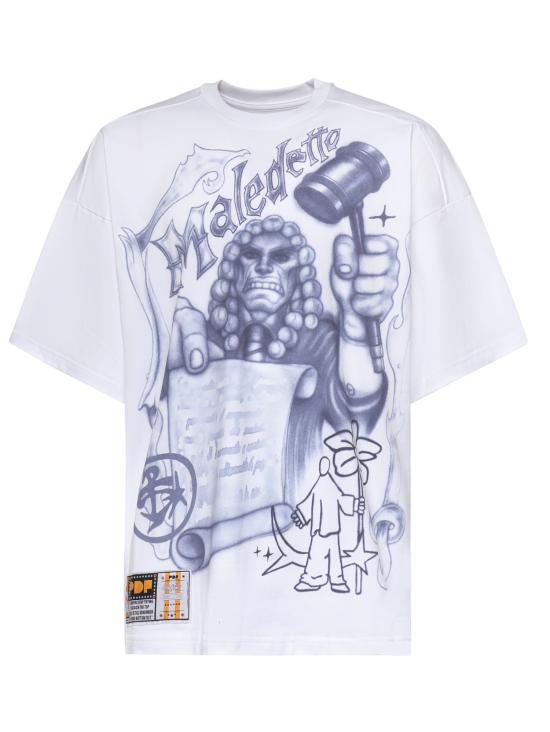 26SS 피디에프 반팔 티셔츠 DFM54029TJ112JUDGE WHITE WHITE