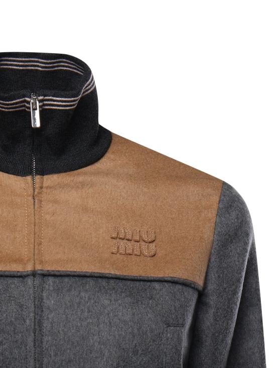 25FW 미우미우 수트 자켓 ML1413 18ZMF0LPX Grey camel - MIU MIU