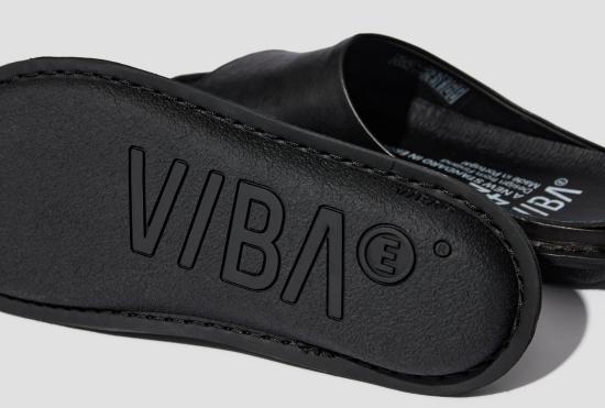 26SS 비바 샌들 SAINT TROPEZ 가죽 - 프레토 블랙 STROPEZLPB - VIBAE