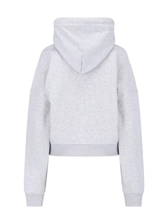  비비안웨스트우드 스웨터 비비안 웨스트우드 크롭 풀오버 후디 그레이 - VIVIENNE WESTWOOD