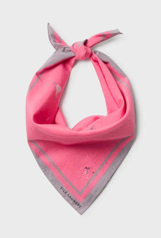  실크 런드리 머플러/스카프 실크 세탁 트윌 스카프 호그 워시 - SILK LAUNDRY