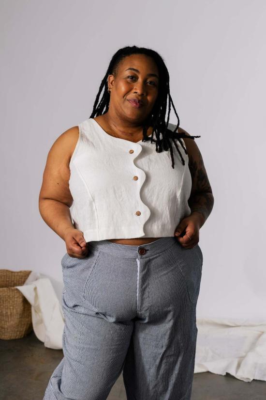  Pamut Apparel USA 민소매 티셔츠 Pamut Apparel Usa 웨이비  리넨 - PAMUT APPAREL