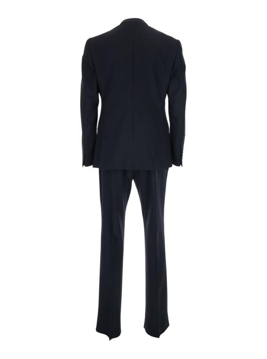  엠포리오 아르마니 수트 자켓 원 브레스트 울 수트 블루 - EMPORIO ARMANI