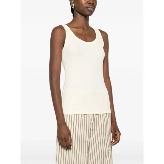  파비아나 필리피 민소매 티셔츠 티셔츠 탱크탑 노란색 - FABIANA FILIPPI