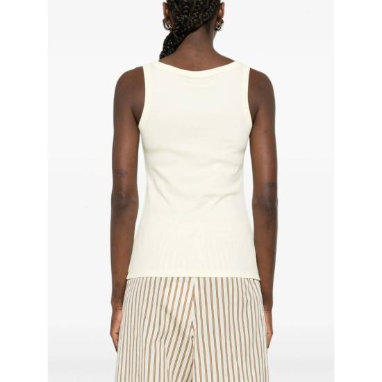  파비아나 필리피 민소매 티셔츠 티셔츠 탱크탑 노란색 - FABIANA FILIPPI