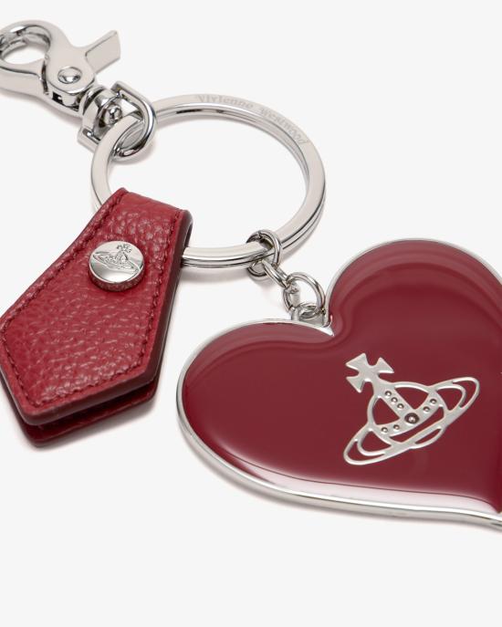 26SS 비비안웨스트우드 미러 하트 ORB 키링2 8203011WU OM0014 H407 red pu grain ROSSO - VIVIENNE WESTWOOD