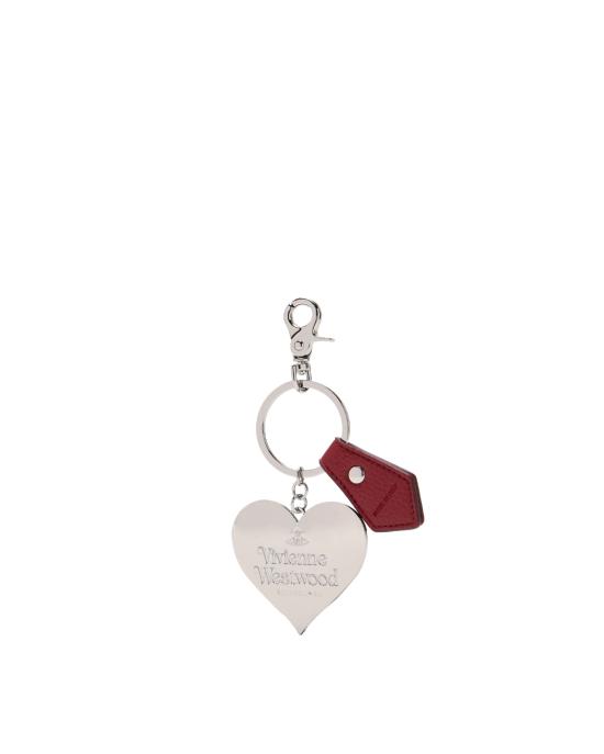 26SS 비비안웨스트우드 미러 하트 ORB 키링2 8203011WU OM0014 H407 red pu grain ROSSO - VIVIENNE WESTWOOD