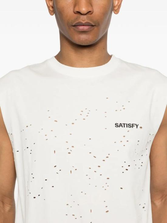 26SS 새티스파이 모스테크 머슬 티셔츠 11005 12A02 12A02 AGED ECRU - SATISFY