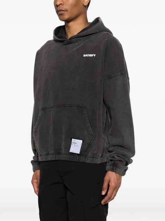 26SS 새티스파이 후드 티셔츠 11046 00A02 00A02 AGED BLACK SAB - SATISFY