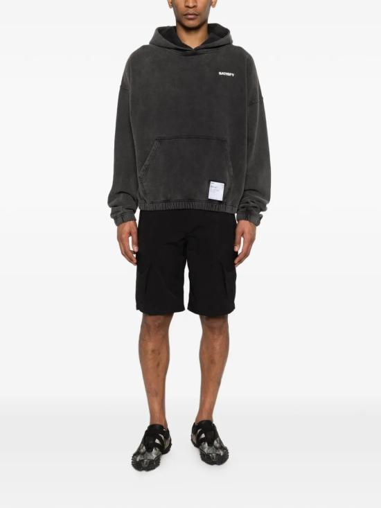 26SS 새티스파이 후드 티셔츠 11046 00A02 00A02 AGED BLACK SAB - SATISFY