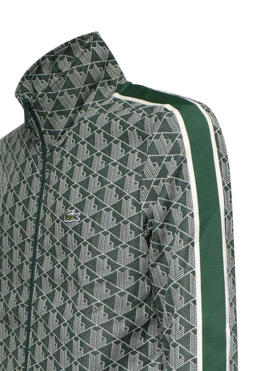 26SS 라코스테 모노그램 집업 스웨트셔츠 SH1368 D1R Green - LACOSTE