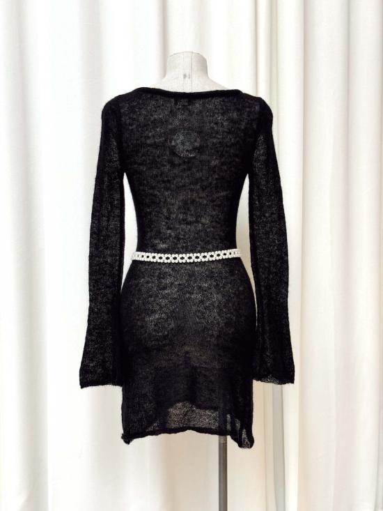  길 숏 원피스 젤 보트넥 파노라마 드레스 - GEEL