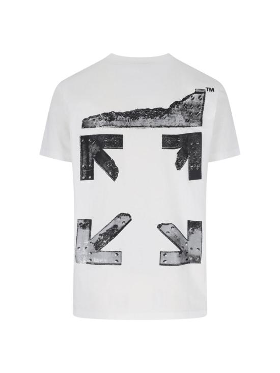  오프화이트 반팔 티셔츠 로고 티셔츠 화이트 - OFF WHITE