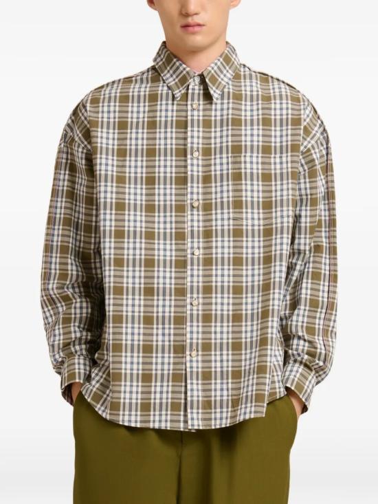 26SS 마르니 긴팔 셔츠 CUMU0375A0UTC572 CHV36 BROWN - MARNI