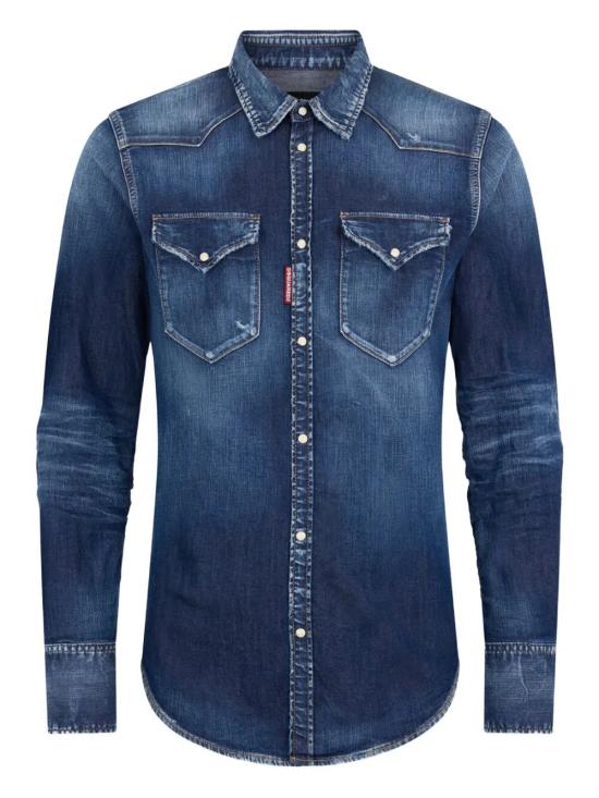 26SS 디스퀘어드2 긴팔 셔츠 S74DM0986S30341 470 BLUE - DSQUARED2