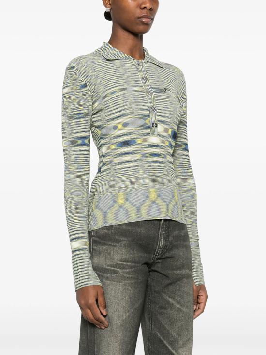 26SS 가니 스페이스다이드 폴로셔츠 A1070072 358 - GANNI