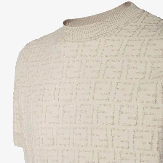 26SS 펜디 반팔 티셔츠 FZX051AU7O F0B9Y GREYCREAM - FENDI