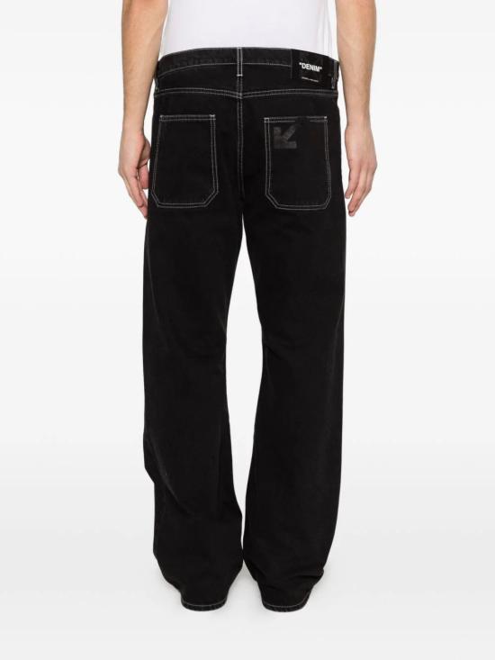 26SS 오프화이트 스트레이트 팬츠 OMYA18JS26DEN001 0019 STONERAWBL - OFF WHITE