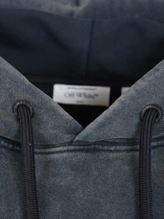 26SS 오프화이트 후드 티셔츠 OMBB12MS26FLE003 4001 NIGHTSKY - OFF WHITE