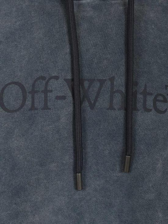 26SS 오프화이트 후드 티셔츠 OMBB12MS26FLE003 4001 NIGHTSKY - OFF WHITE
