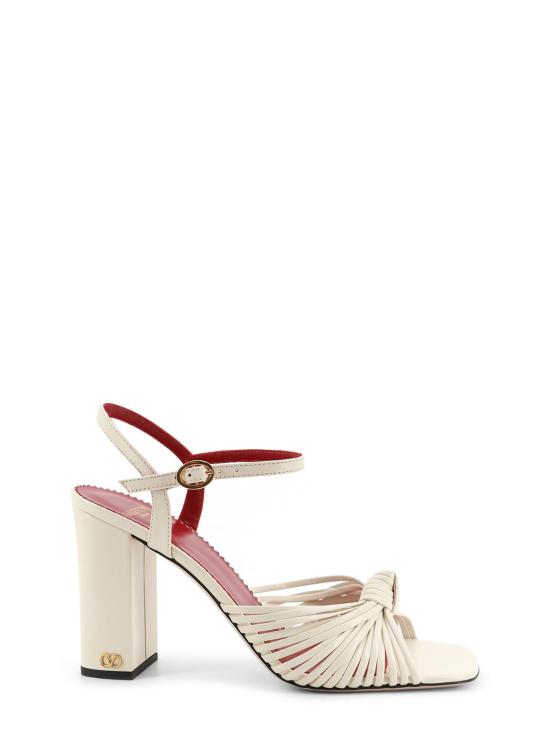  발렌티노 가라바니 샌들 Valentino Garavani Vg Annet 가죽 , 메탈 V 로고 화이트