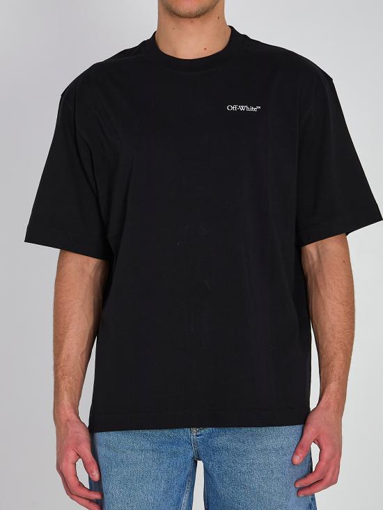 26SS 오프화이트 반팔 티셔츠 OMAA120S26JER008 0001 BLACK