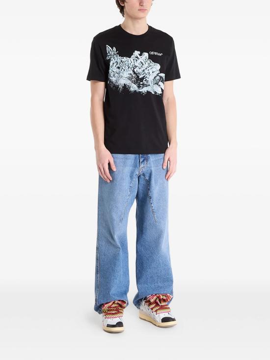 26SS 오프화이트 반팔 티셔츠 OMAA027S26JER006 0001 BLACK - OFF WHITE