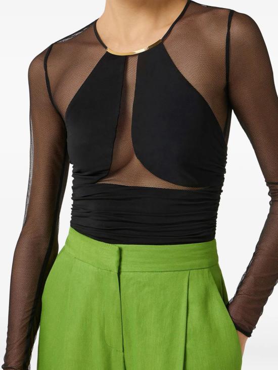 26SS 엘리자베타프랜치 반팔 티셔츠 BO03062E2 BLACK - ELISABETTA FRANCHI