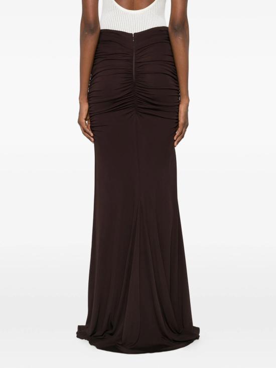 26SS 엘리자베타프랜치 롱 스커트 GO19261E2EV9DARKC BROWN - ELISABETTA FRANCHI