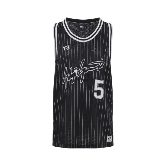 26SS 와이쓰리 엘리트 5 베스킷볼 저지 슬리브리스 티셔츠 KS7641 BLACK