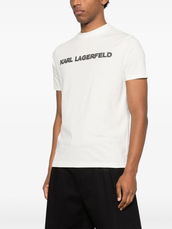 26SS 칼라거펠트 반팔 티셔츠 75507656125580 BEIGE - KARL LAGERFELD