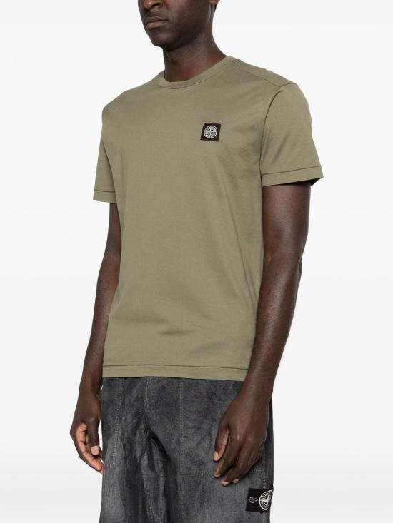 26SS 스톤 아일랜드 60/2 코튼 저지 슬림핏 티셔츠 L1S152100027S0013V00 GREEN - STONE ISLAND