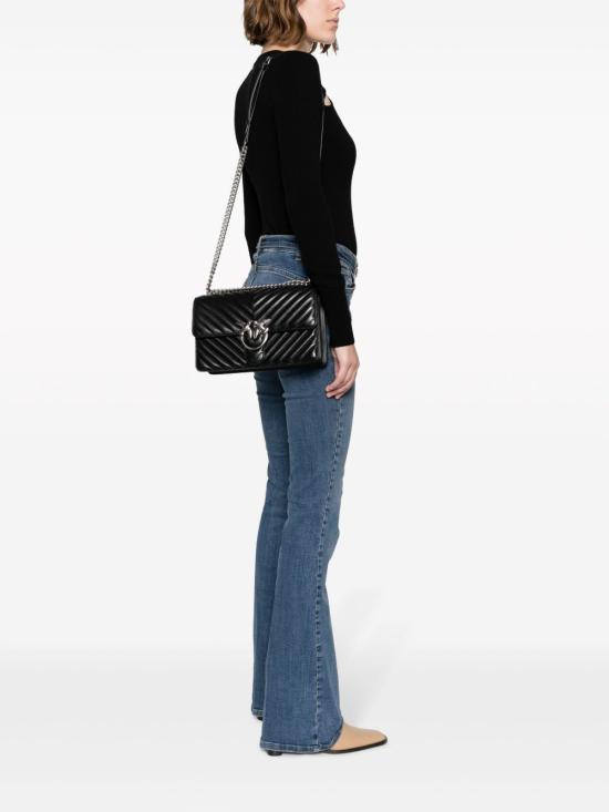 26SS 핑코 토트백 100941A0GKZ99O NERO SILVER - PINKO