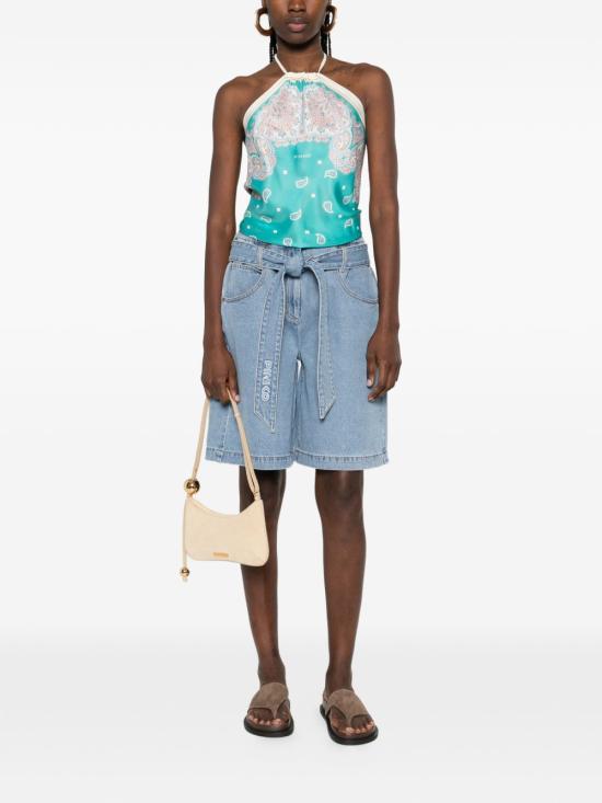 26SS 핑코 반팔 티셔츠 106732A38GSZ4 V DE B CO - PINKO