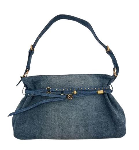 26SS 핑코 숄더백 105903A31GPJDQ DENIM ORO