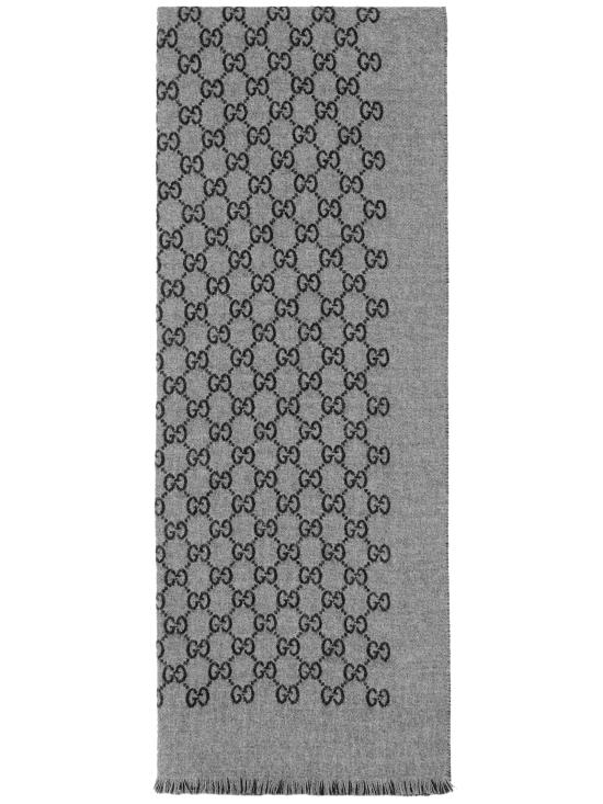 26SS 구찌 GG 자카드 울 머플러 3912464G2001160 ANTHRACITE