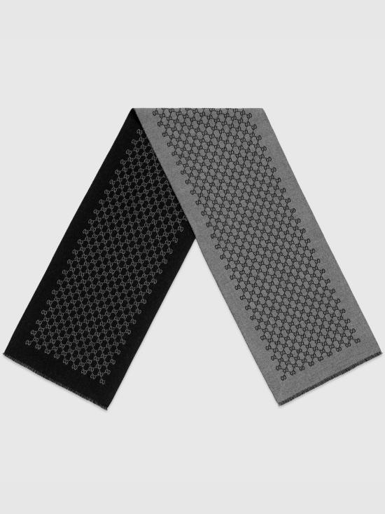 26SS 구찌 GG 자카드 울 머플러 3912464G2001160 ANTHRACITE - GUCCI