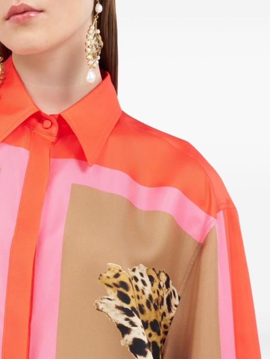 26SS 로베르토 카발리 미디 원피스 WQT160OZR3301510 ORANGE - ROBERTO CAVALLI