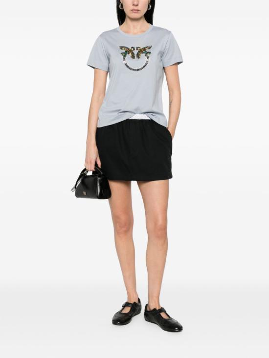 26SS 핑코 반팔 티셔츠 100535A33FE87 BLUE - PINKO