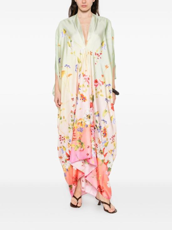 26SS 로베르토 카발리 미디 원피스 WQT182OZR32D0509 GREEN FUCHSIA - ROBERTO CAVALLI