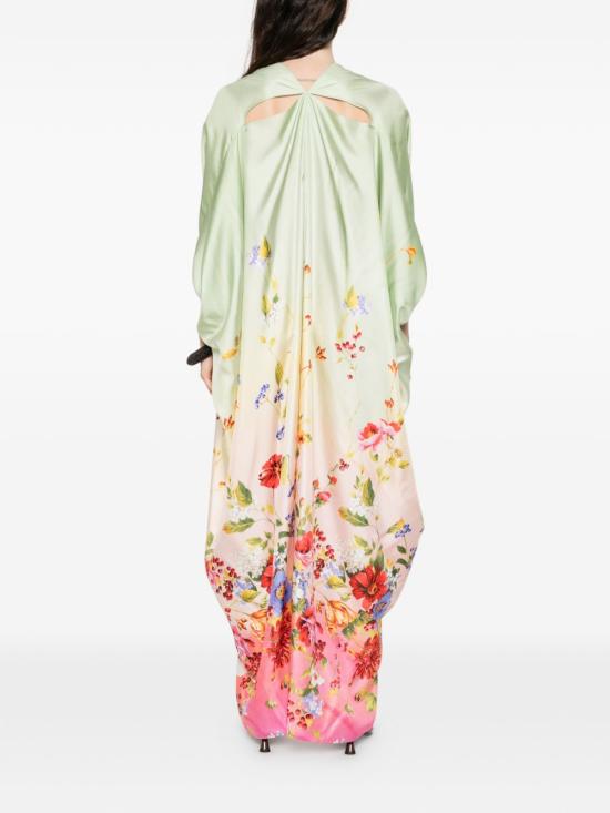 26SS 로베르토 카발리 미디 원피스 WQT182OZR32D0509 GREEN FUCHSIA - ROBERTO CAVALLI